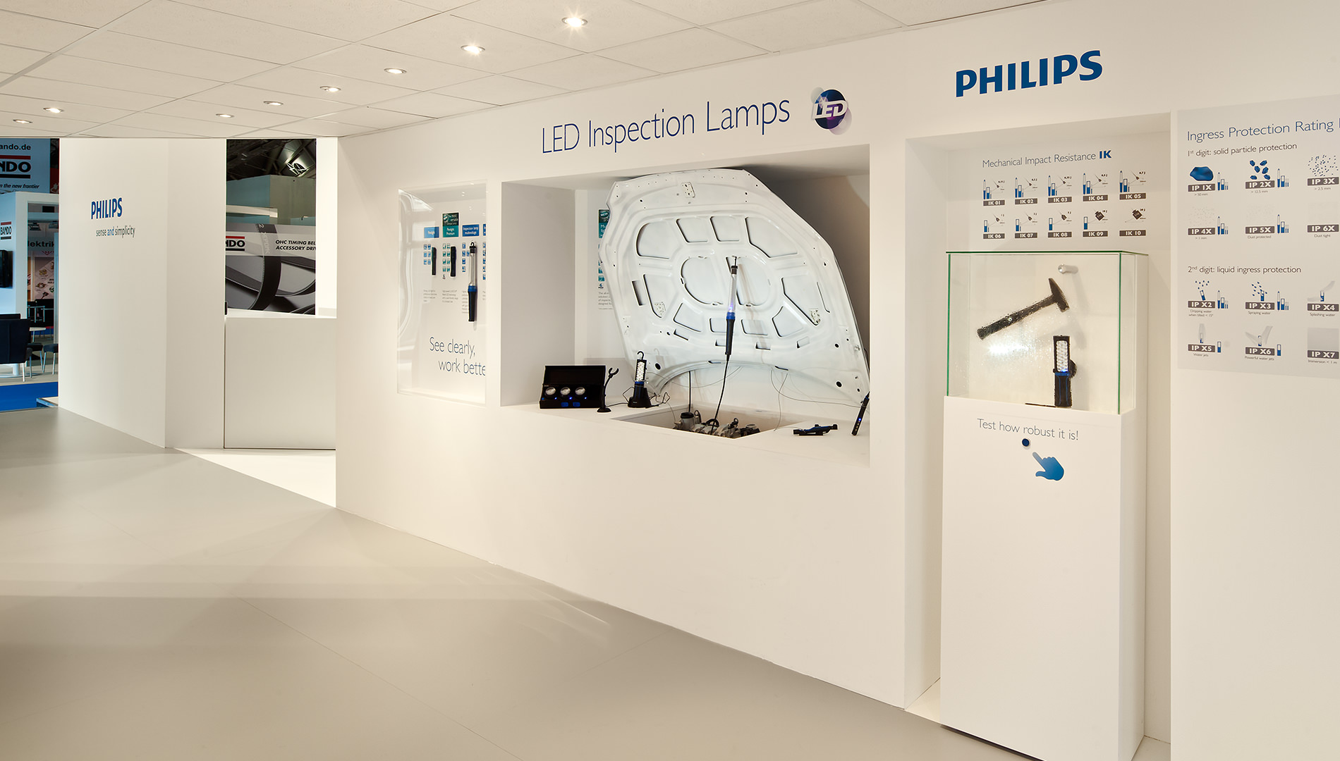 Messe Design Live Kommunikation Frankfurt Philips Automotive Lighting LED Inspection Lamps Going Places EventLabs